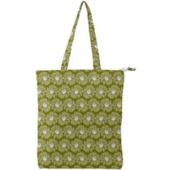 Gerbera Daisy Vector Tile Pattern Double Zip Up Tote Bag