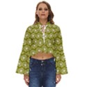 Gerbera Daisy Vector Tile Pattern Boho Long Bell Sleeve Top View1