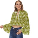 Gerbera Daisy Vector Tile Pattern Boho Long Bell Sleeve Top View2