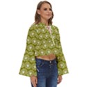 Gerbera Daisy Vector Tile Pattern Boho Long Bell Sleeve Top View3