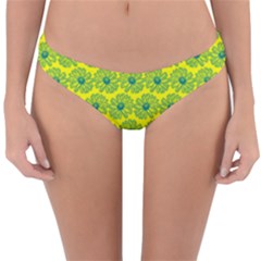 Gerbera Daisy Vector Tile Pattern Reversible Hipster Bikini Bottoms by GardenOfOphir