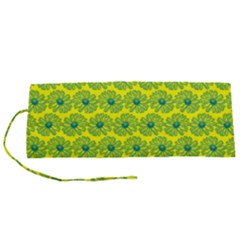 Gerbera Daisy Vector Tile Pattern Roll Up Canvas Pencil Holder (s) by GardenOfOphir