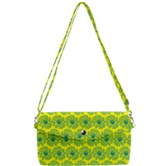 Gerbera Daisy Vector Tile Pattern Removable Strap Clutch Bag by GardenOfOphir