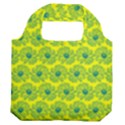 Gerbera Daisy Vector Tile Pattern Premium Foldable Grocery Recycle Bag View2