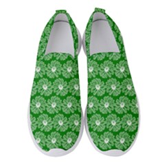 Gerbera Daisy Vector Tile Pattern Women s Slip On Sneakers by GardenOfOphir