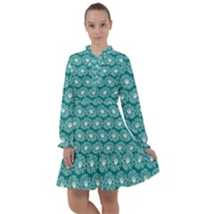 Gerbera Daisy Vector Tile Pattern All Frills Chiffon Dress by GardenOfOphir