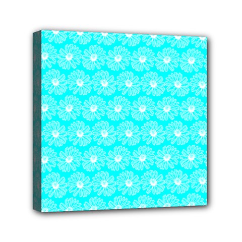 Gerbera Daisy Vector Tile Pattern Mini Canvas 6  X 6  (stretched) by GardenOfOphir