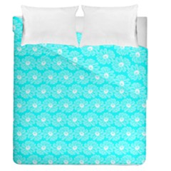 Gerbera Daisy Vector Tile Pattern Duvet Cover Double Side (queen Size) by GardenOfOphir