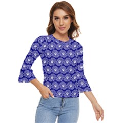 Gerbera Daisy Vector Tile Pattern Bell Sleeve Top