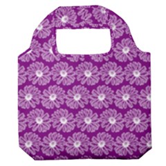 Gerbera Daisy Vector Tile Pattern Premium Foldable Grocery Recycle Bag by GardenOfOphir