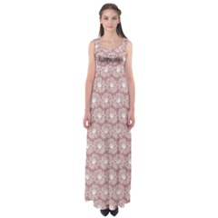 Gerbera Daisy Vector Tile Pattern Empire Waist Maxi Dress