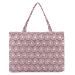 Gerbera Daisy Vector Tile Pattern Zipper Medium Tote Bag by GardenOfOphir