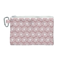 Gerbera Daisy Vector Tile Pattern Canvas Cosmetic Bag (medium) by GardenOfOphir