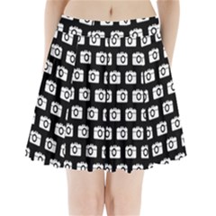 Modern Chic Vector Camera Illustration Pattern Pleated Mini Skirt by GardenOfOphir