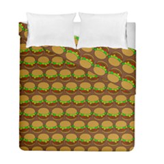 Burger Snadwich Food Tile Pattern Duvet Cover Double Side (Full/ Double Size)