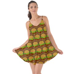 Burger Snadwich Food Tile Pattern Love the Sun Cover Up