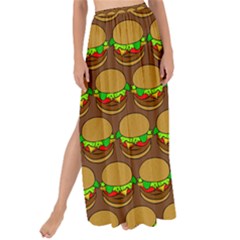 Burger Snadwich Food Tile Pattern Maxi Chiffon Tie-Up Sarong