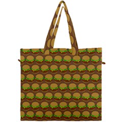 Burger Snadwich Food Tile Pattern Canvas Travel Bag