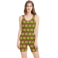 Burger Snadwich Food Tile Pattern Women s Wrestling Singlet