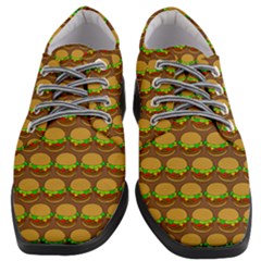 Burger Snadwich Food Tile Pattern Women Heeled Oxford Shoes