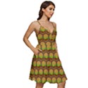 Burger Snadwich Food Tile Pattern V-Neck Pocket Summer Dress  View2