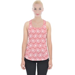 Coral Pink Gerbera Daisy Vector Tile Pattern Piece Up Tank Top