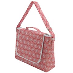 Coral Pink Gerbera Daisy Vector Tile Pattern Box Up Messenger Bag by GardenOfOphir