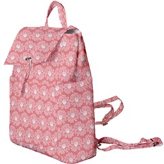 Coral Pink Gerbera Daisy Vector Tile Pattern Buckle Everyday Backpack