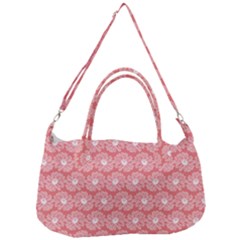 Coral Pink Gerbera Daisy Vector Tile Pattern Removal Strap Handbag