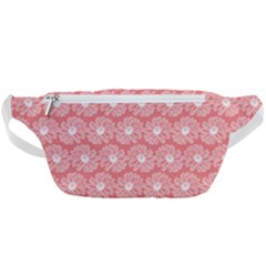 Coral Pink Gerbera Daisy Vector Tile Pattern Waist Bag 