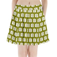 Modern Chic Vector Camera Illustration Pattern Pleated Mini Skirt by GardenOfOphir