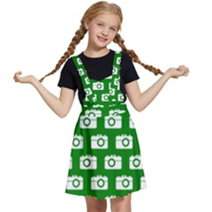 Modern Chic Vector Camera Illustration Pattern Kids  Apron Dress by GardenOfOphir