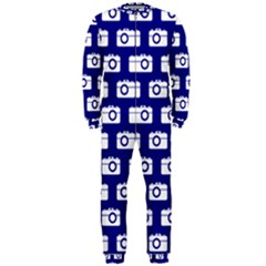 Modern Chic Vector Camera Illustration Pattern Onepiece Jumpsuit (men) by GardenOfOphir