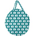 Modern Chic Vector Camera Illustration Pattern Giant Round Zipper Tote View2
