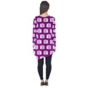 Modern Chic Vector Camera Illustration Pattern Long Sleeve Tunic  View2