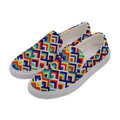 Trendy Chic Modern Chevron Pattern Women s Canvas Slip Ons by GardenOfOphir