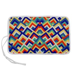 Trendy Chic Modern Chevron Pattern Pen Storage Case (m) by GardenOfOphir