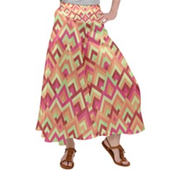 Trendy Chic Modern Chevron Pattern Women s Satin Palazzo Pants by GardenOfOphir