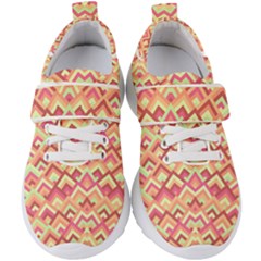 Trendy Chic Modern Chevron Pattern Kids  Velcro Strap Shoes by GardenOfOphir