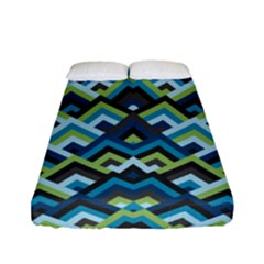 Trendy Chic Modern Chevron Pattern Fitted Sheet (full/ Double Size) by GardenOfOphir