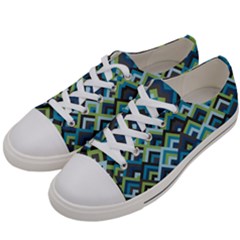 Trendy Chic Modern Chevron Pattern Men s Low Top Canvas Sneakers by GardenOfOphir