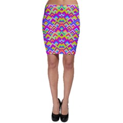 Colorful Trendy Chic Modern Chevron Pattern Bodycon Skirt by GardenOfOphir