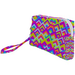 Colorful Trendy Chic Modern Chevron Pattern Wristlet Pouch Bag (small) by GardenOfOphir