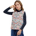 Trendy Chic Modern Chevron Pattern Kid s Short Button Up Puffer Vest	 View3