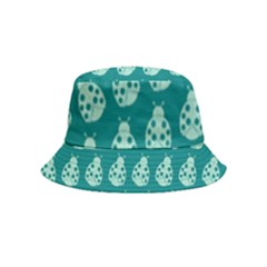 Ladybug Vector Geometric Tile Pattern Inside Out Bucket Hat (Kids)