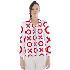 Pattern Xoxo Red White Love Women s Windbreaker by Jancukart