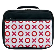 Pattern Xoxo Red White Love Lunch Bag by Jancukart