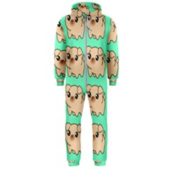 Puppy Pattern Dog Pet Hooded Jumpsuit (men)