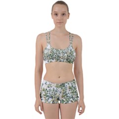 Gold And Green Eucalyptus Leaves Perfect Fit Gym Set