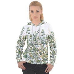 Gold And Green Eucalyptus Leaves Women s Overhead Hoodie by Jack14